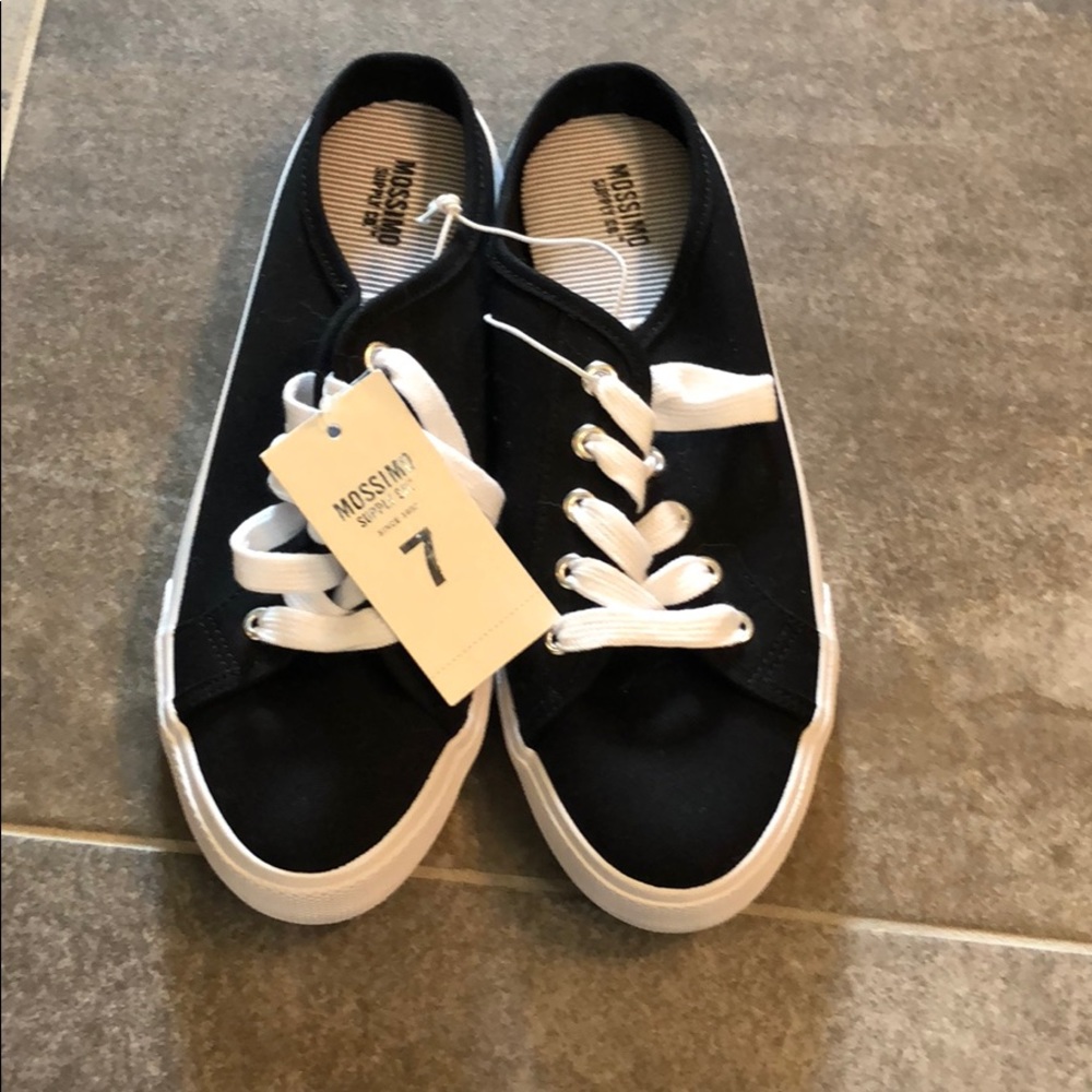 Black slip on sneakers